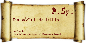 Mocsári Szibilla névjegykártya